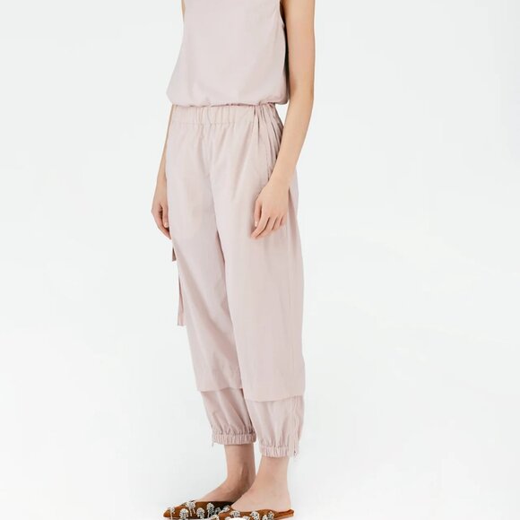 Tibi Powder Nylon Pull On Wilt Jogger. Pink. EUC. Size L regular. - Picture 1 of 12